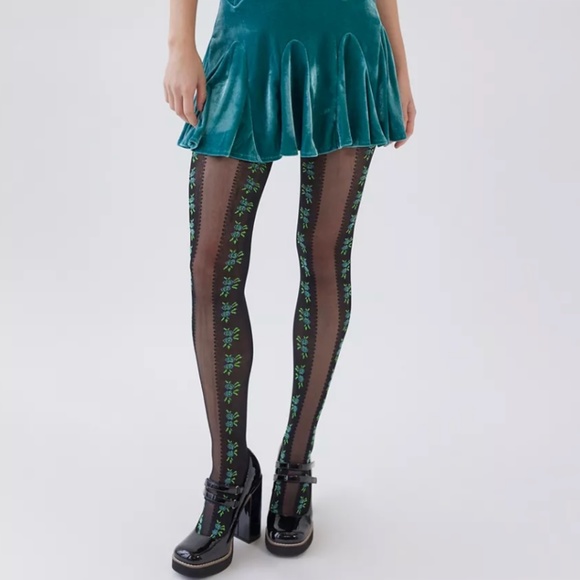 Astrid Floral Boho Peasant Hip Hipster Hippie Art Chic Modern Artsy Modern Tight - Picture 3 of 4